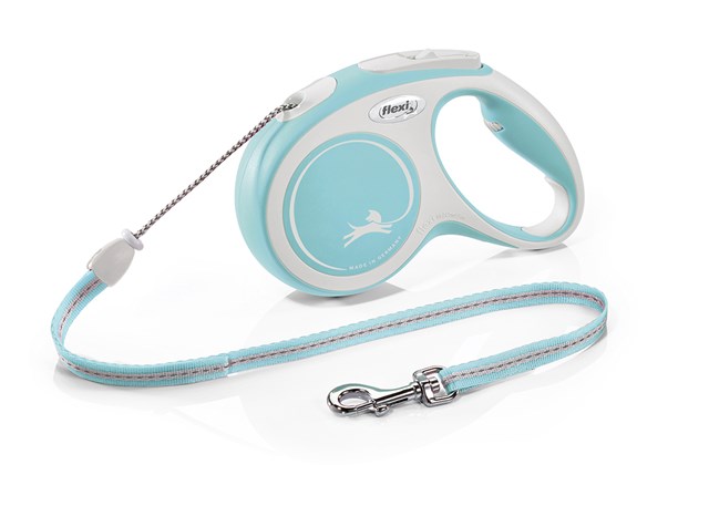 Flexi New Comfort Koppel Med Snöre 8 m - Ljusblå