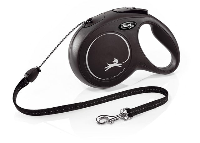 Flexi New Classic Koppel Med Snöre 8 m - Svart