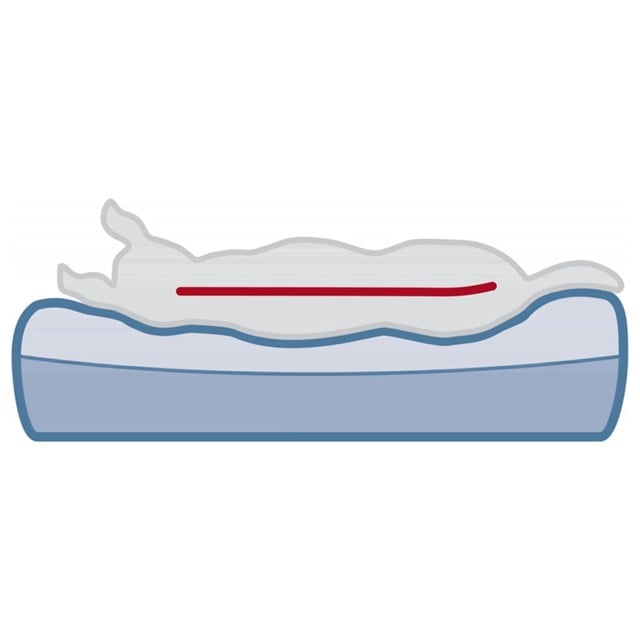 Bendson vital ortopedisk hundbädd Rektangulär 100×80 - Mörkgrå/ljusgrå