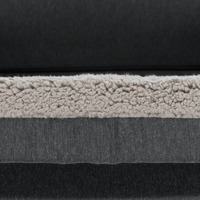 Bendson vital ortopedisk hundbädd Rektangulär 100×80 - Mörkgrå/ljusgrå