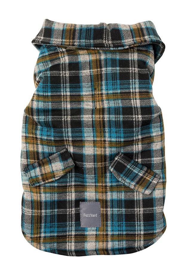 Blue Checked Shacket - Hundtäcke