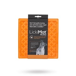 Lickimat Buddy Hundskål/slickmatta Orange 28x28