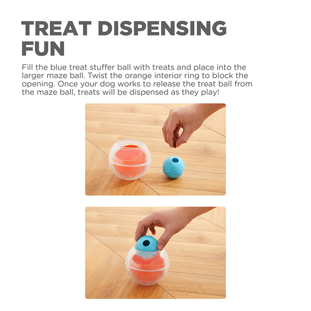 Nina Ottosson Dog Topsy Treat Ball Orange
