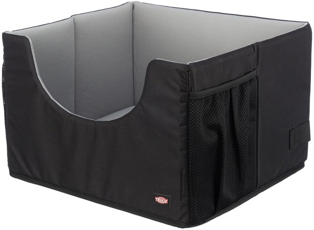 Bilsäte 45×28×40 cm - svart/grå