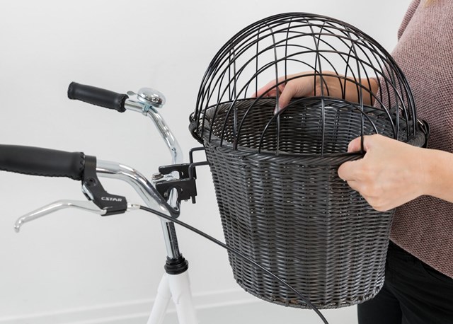 Cykelkorg front med galler upp till 5kg - Antracit