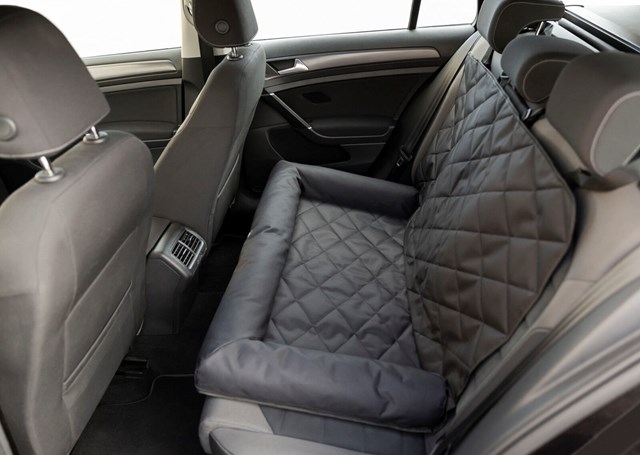 Bilskydd med dyna för baksäte - Dubbel - Svart