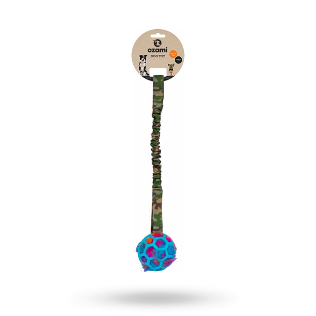 Play-n-tug Ball With Crinkle 50 cm - Green Camo