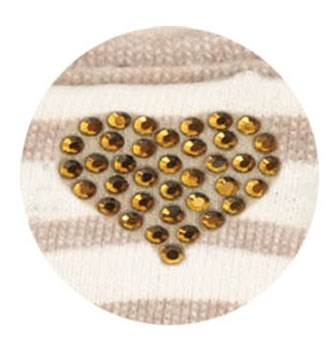 Stripey Heart - Brun Sele och Koppel