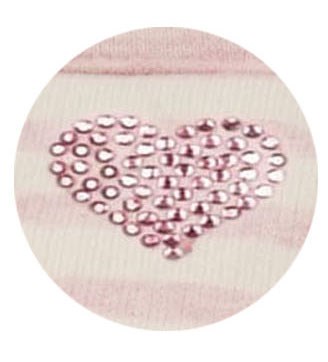 Stripey Heart - Rosa Sele och Koppel XL