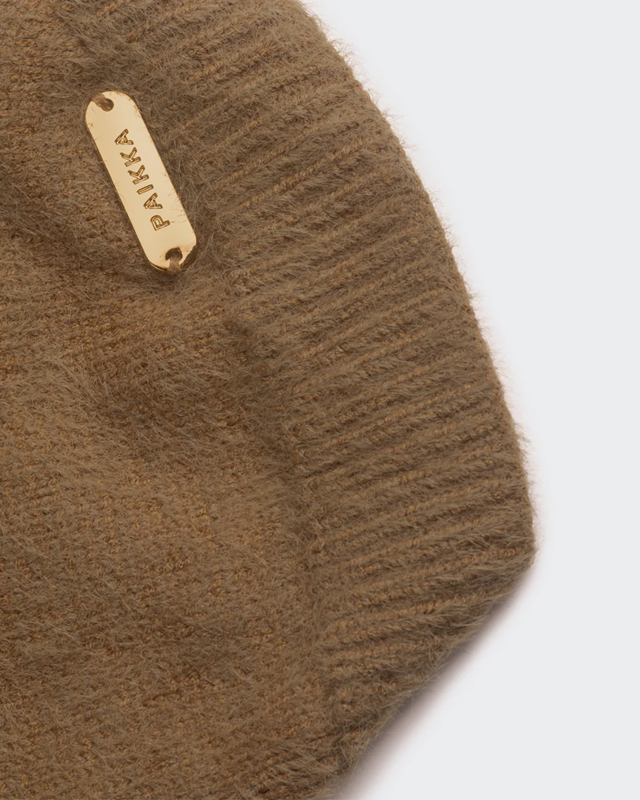 PAIKKA Furry Knit Sweater Brown