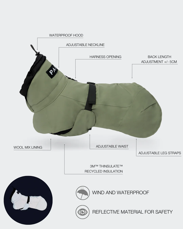 PAIKKA Visibility Winter Jacket Wool Green