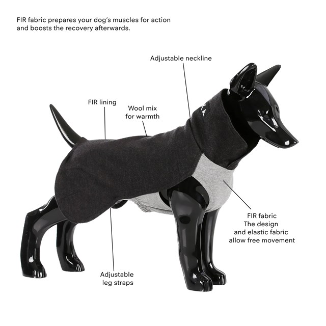 Recovery Winter Shirt - Grå Hundtröja i ullmix