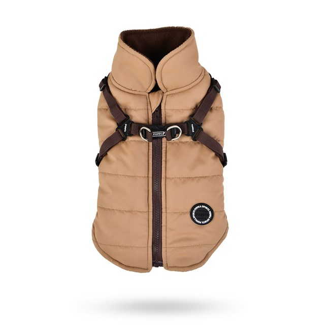 Mountaineer II Beige - Fodrat Hundtäcke med Integrerad Sele