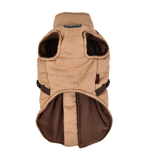 Mountaineer II Beige - Fodrat Hundtäcke med Integrerad Sele