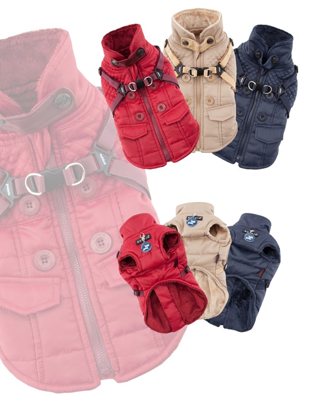 WILKES Red - Hundtäcke med Integrerad Sele