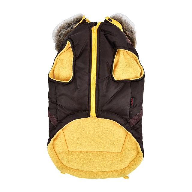 Orson Brown/Yellow - Hundtäcke med Luva och Integrerad Sele