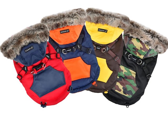 Orson Navy/Orange - Hundtäcke med Luva och Integrerad Sele