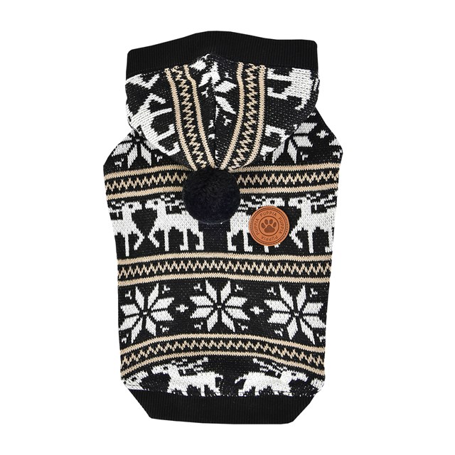 PRANCER - Stickad Hundtröja Med Luva