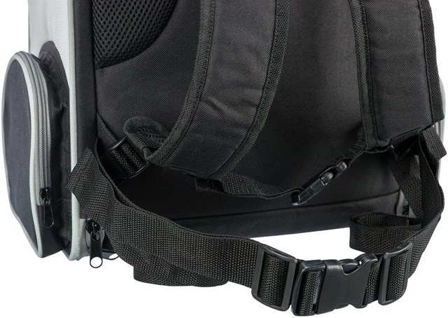 Chloe - Ryggsäck för hundar upp till 8 kg - ljusgrå/svart