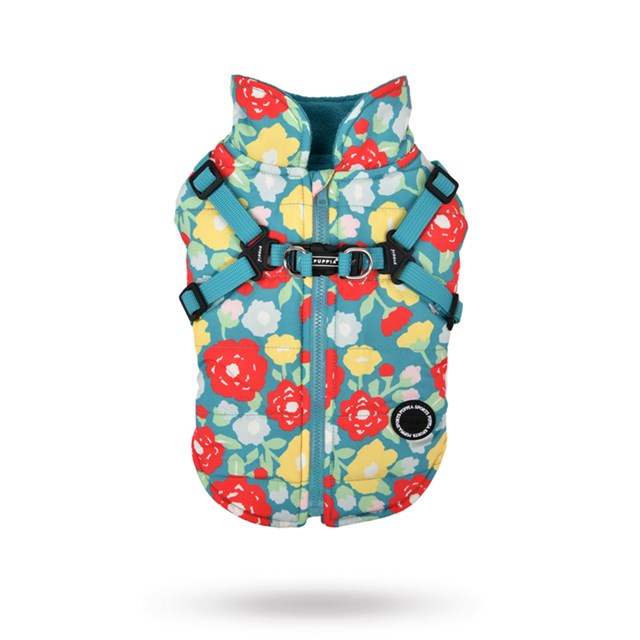 Alyssa Aqua - Hundtäcke med integrerad sele