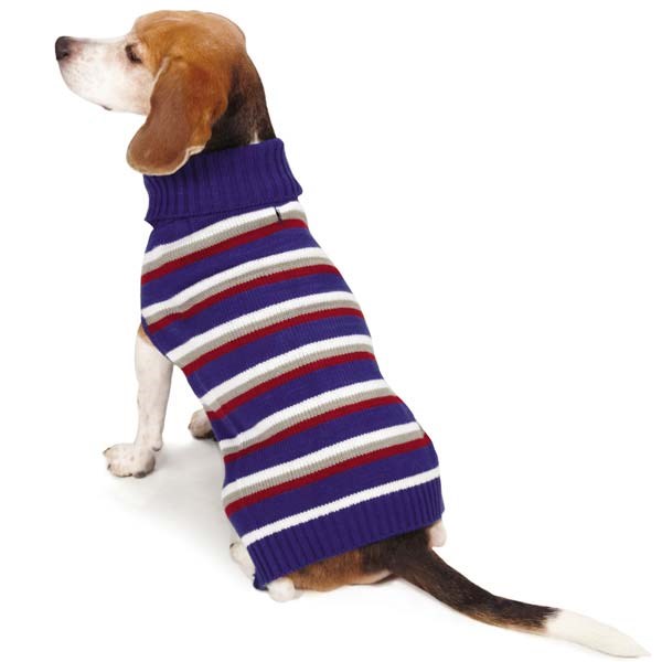 Stickad Tröja Randig Blå