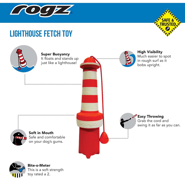 Rogz Lighthouse 20 cm - Flytande Hundleksak