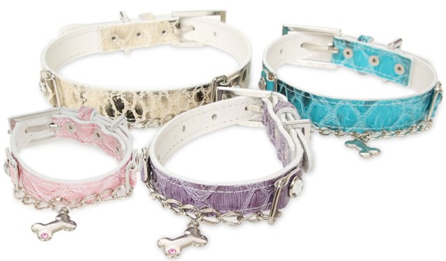 Royalty Halsband + Koppel - Blå - XL