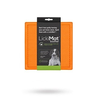 Lickimat Soother Hundskål/slickmatta Orange 20x20