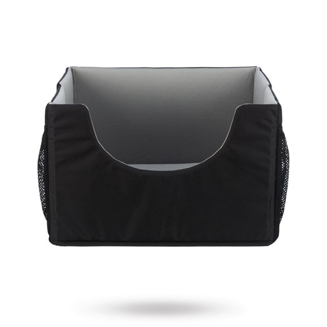 Bilsäte 45×28×40 cm - svart/grå