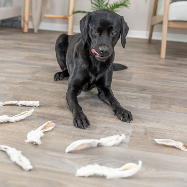 Trixie Kaninöron med päls 500g