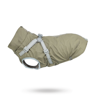 Trixie Pontis Regntäcke Med Integrerad Sele - Olivgrön