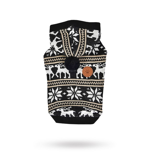 PRANCER - Stickad Hundtröja Med Luva