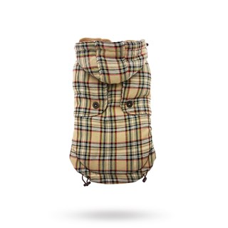 Brown Tartan Coat Hundjacka