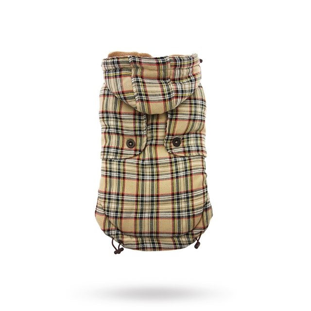 Brown Tartan Coat Hundjacka