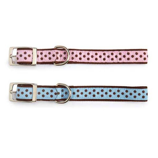 Pastel Polka Dot Dog Hundhalsband - Blå