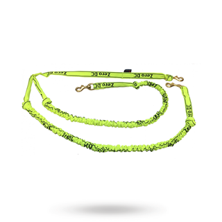 Zero Dc Elastisk Draglina Neongrön - Över 10 Kg - 2.5 M För 2 Hundar