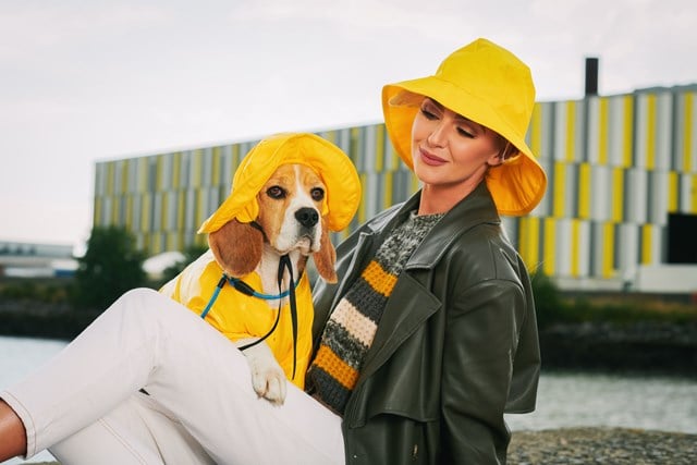 Gromits regnjacka & regnhatt - Gul